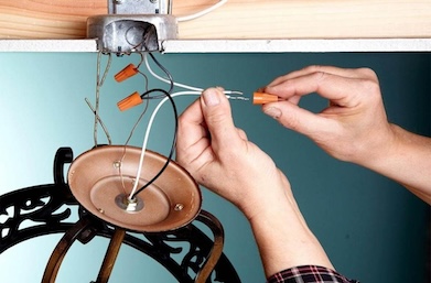 Установка люстр